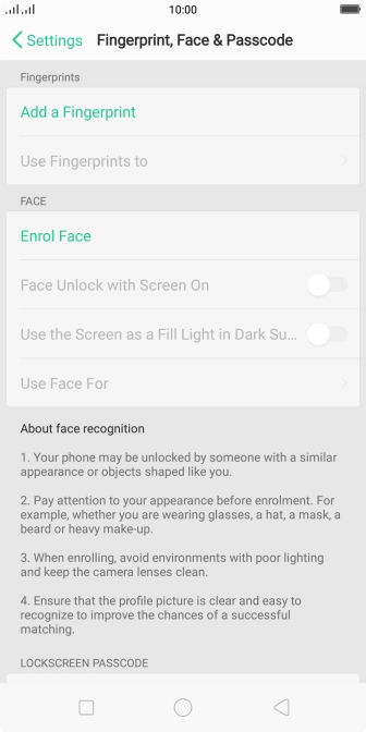 Press Add a Fingerprint.