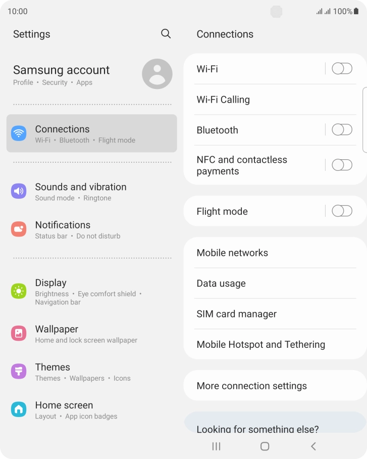 Press Mobile networks.