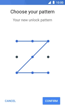 Repeat the selected phone lock code and press CONFIRM.