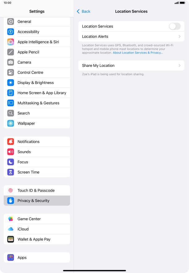 Press the indicator next to Press the indicator next to