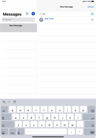 Press the required contact.
