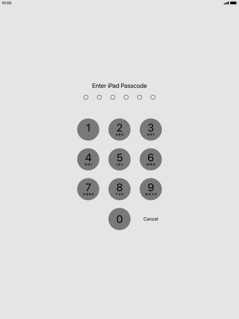 Use the lock code you created.