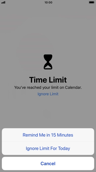 Press the required setting.