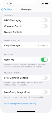 Press the indicator next to 