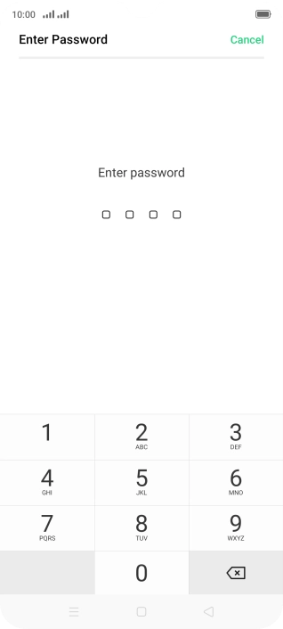 Key in your barring password. The default barring password is 0000.