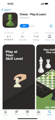 Press GET and follow the instructions on the screen to install the app.