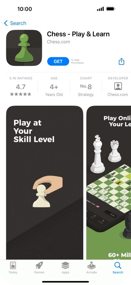 Press GET and follow the instructions on the screen to install the app.