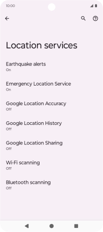 Press Google Location Accuracy.