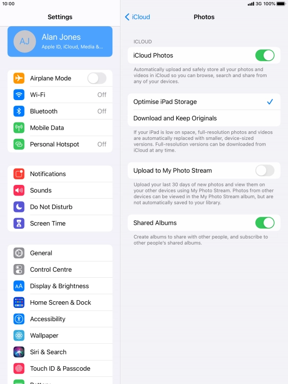 Press the indicator next to Press the indicator next to