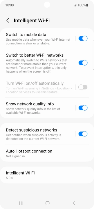 Press the indicator next to 