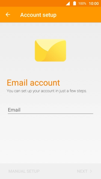 Press Email and key in your email address.