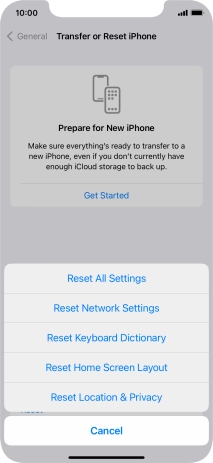 Press Reset All Settings.