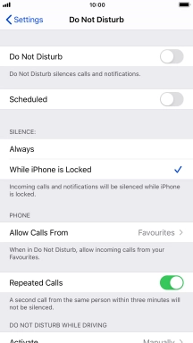 Press the indicator next to 