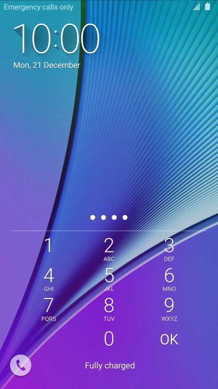 If you're asked to key in your PIN, do so and press OK.