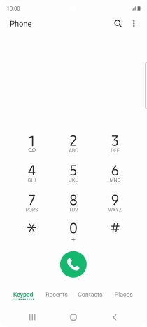 Press the menu icon.