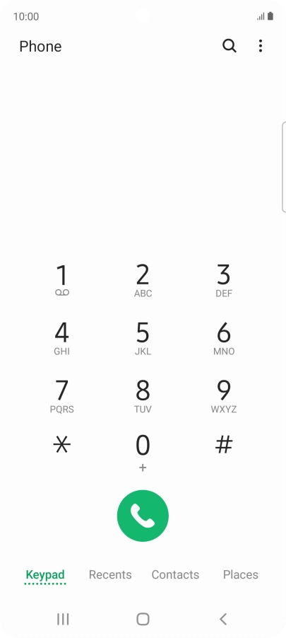 Press the menu icon.