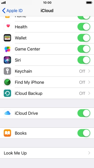 Press iCloud Backup.