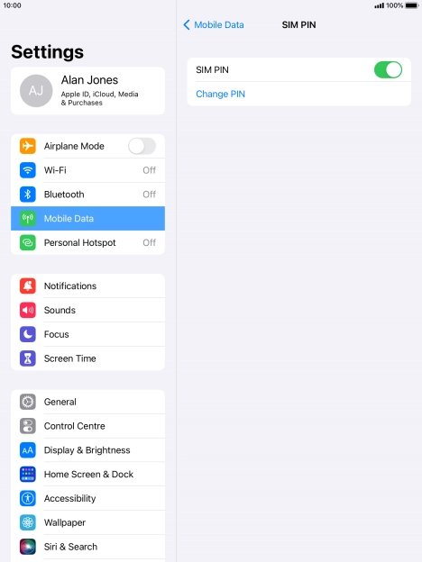 Press the indicator next to 