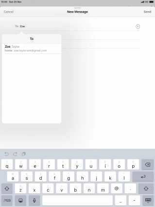 Press the required contact.