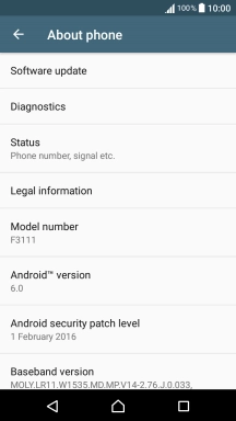 Press Software update. If a new software version is available, it's displayed. 
Follow the instructions on the screen to update the phone software.