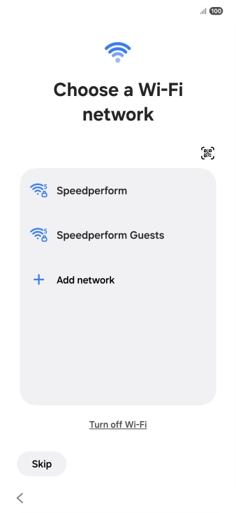 Press the required Wi-Fi network.
