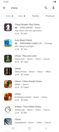 Press the required app.