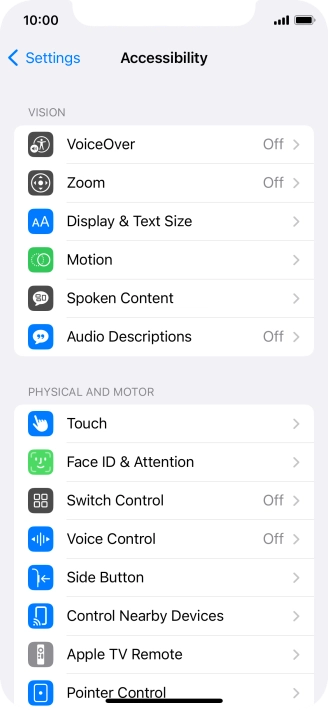 Press the required category below 