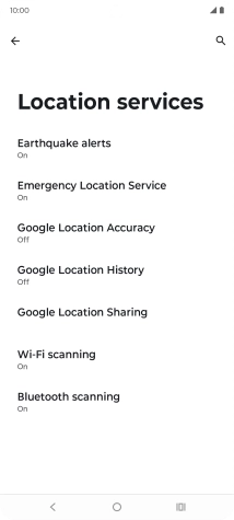 Press Google location Accuracy.