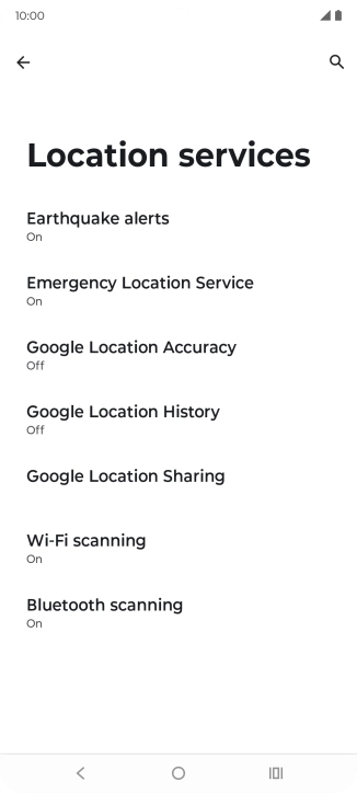 Press Google location Accuracy.