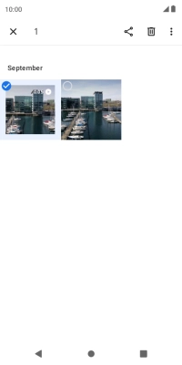 Press the menu icon.