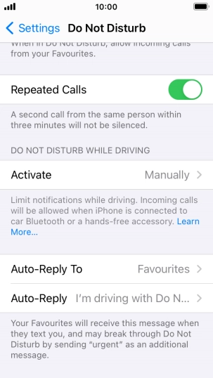 Press the indicator next to 