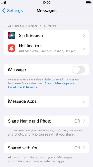 Press the indicator next to 