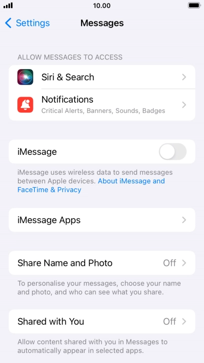 Press the indicator next to 
