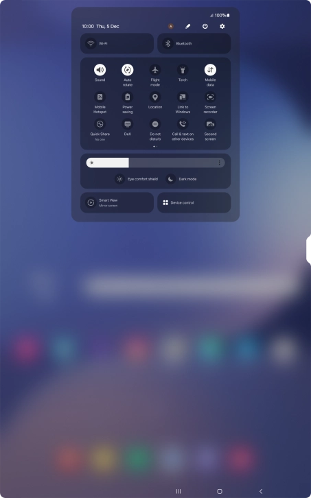 Press the settings icon.