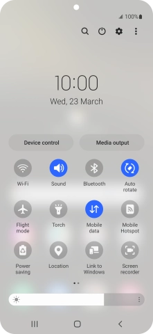 Press the settings icon.