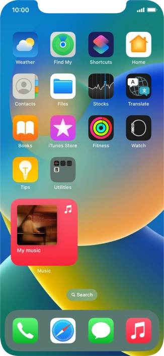 If you're using a Widget Stack: slide up or down on the stack to select the required widget.