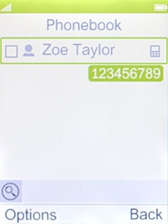Press the Left selection key.