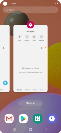 To end one running application, slide your finger upwards on the required application. To end one running application, slide your finger upwards on the required application.