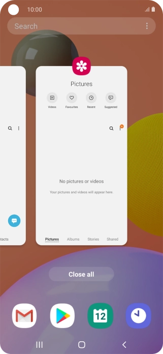 To end one running application, slide your finger upwards on the required application. To end one running application, slide your finger upwards on the required application.