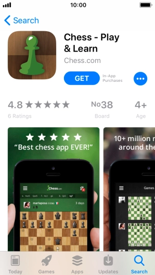 Press GET and follow the instructions on the screen to install the app.