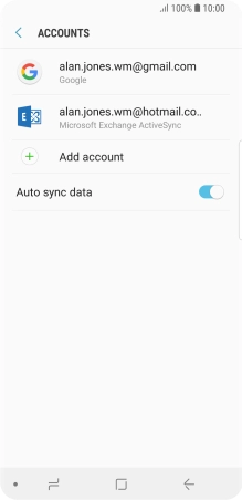 If this screen is displayed, you email account has been recognised and set up automatically. Follow the instructions on the screen to key in more information and finish setting up your phone.