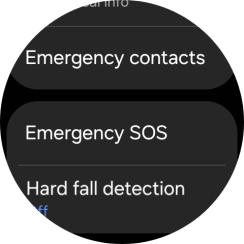 Press Emergency contacts.