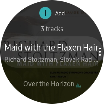 Press the required audio file.