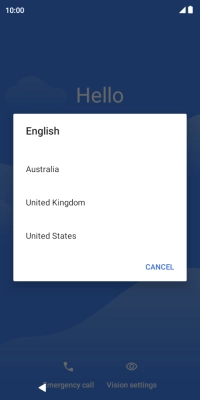 Press the required country or area.