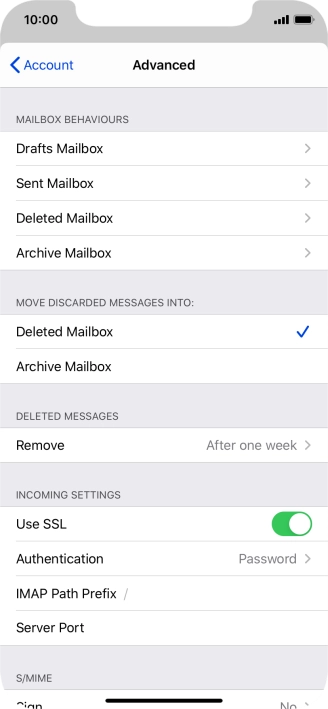 Press the indicator next to 