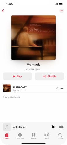 Go to the required category or playlist and press the required audio file.