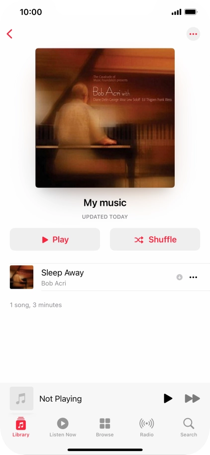 Go to the required category or playlist and press the required audio file.