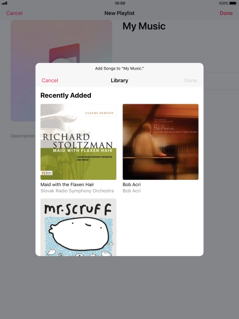 Go to the required category and press the required audio file.