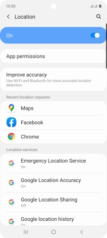 Press Google Location Accuracy.