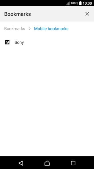 Press the required bookmark.